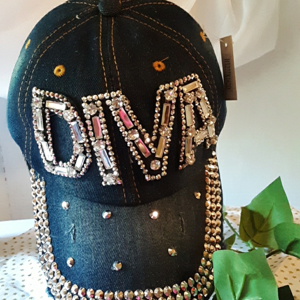 Blingy Diva Denim Ballcap